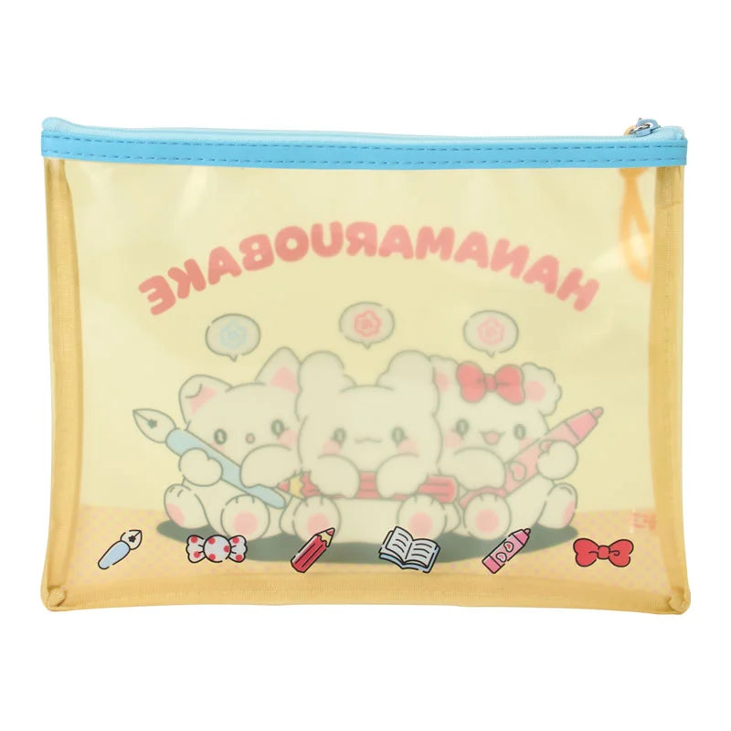 Sanrio Hanamaruobake Set of 2 clear pouches (with friends)