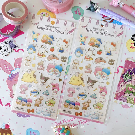 Sanrio Characters Fluffy Sketch Sticker