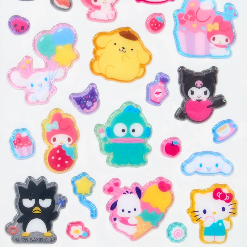 Sanrio Characters  Resin filling Sticker with glitter (Simple Cute!)