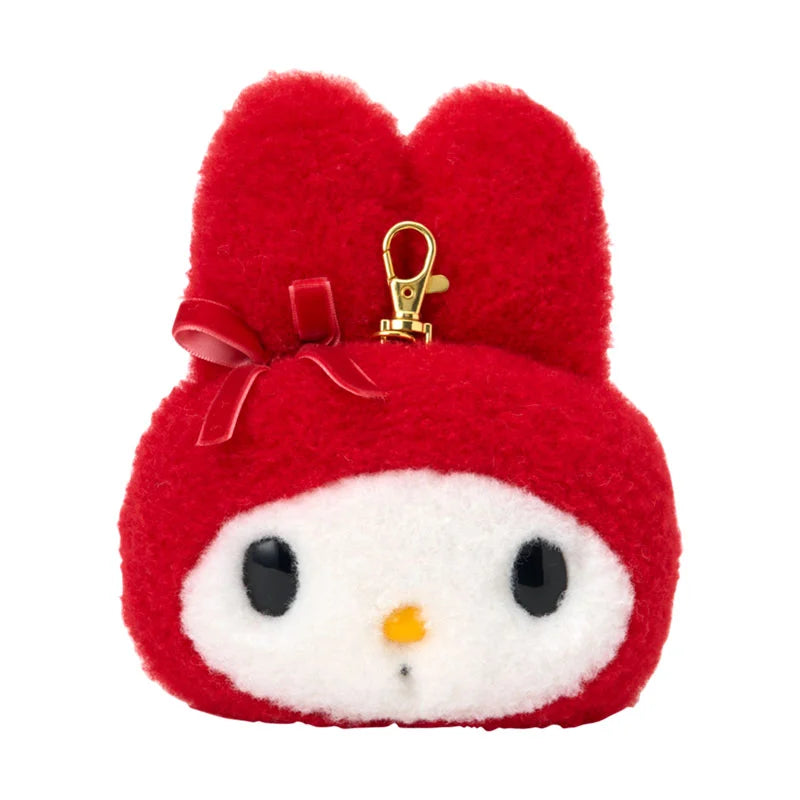 Sanrio My melody  Face-shaped pass case (red check)