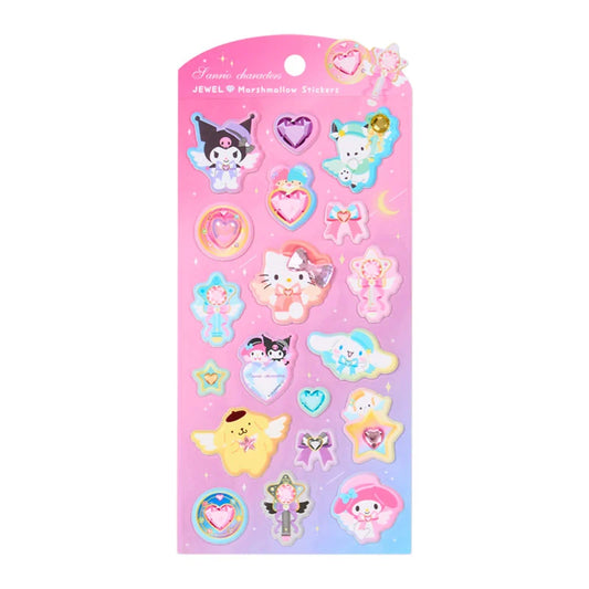 Sanrio Characters Jewel Marshmallow Stickers (Pink)