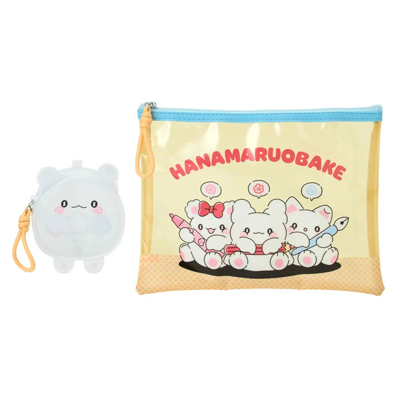 Sanrio Hanamaruobake Set of 2 clear pouches (with friends)