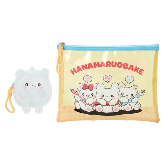 Sanrio Hanamaruobake Set of 2 clear pouches (with friends)