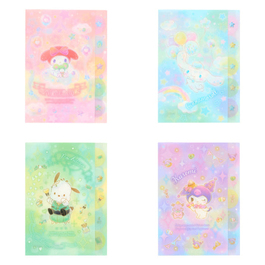 Sanrio A4 clear file 5 pockets (Yumekawa!)