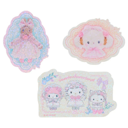Sanrio Characters  Sticker set (white frill)