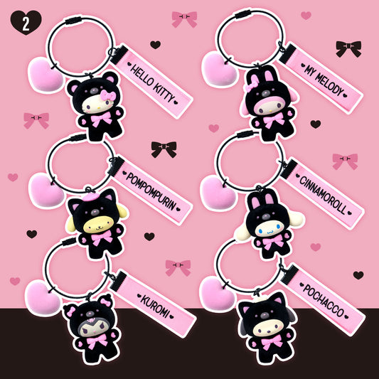 Sanrio Keychain (Makkuro Animaruzu)