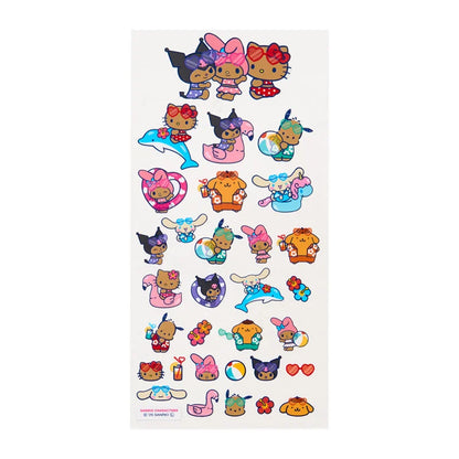 Sanrio Characters  4 size stickers (night party)