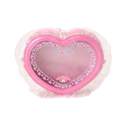 Sanrio Heart-shaped clear pouch (ballet core)