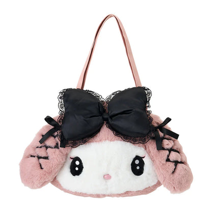 Sanrio My Melody Face-shaped tote bag (Midnight Melokuro Special)