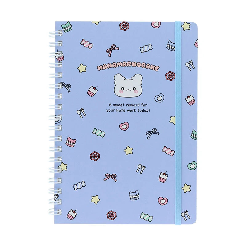 Sanrio Hanamaruobake B6 Ring Blue Notebook (Pastel Sweets Pop)