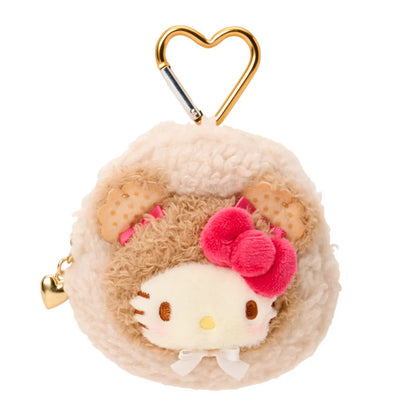 Sanrio Hello Kitty Mini pouch with carabiner (Cookie Mokomoko Bear)
