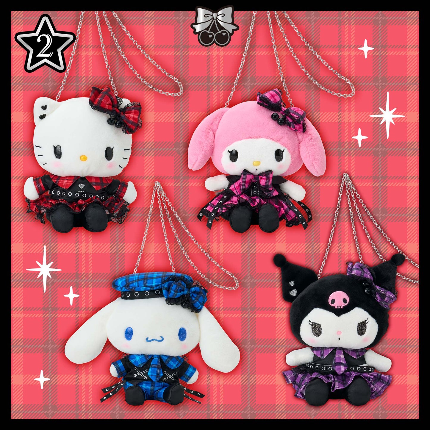 Sanrio Doll shoulder bag (Sweet Rock 'n' Check)