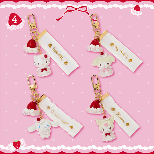 Sanrio Key Holder (Strawberry whipped cake)