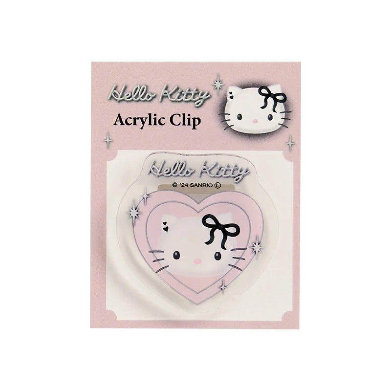 Sanrio Hello Kitty Acrylic clip (monotone)