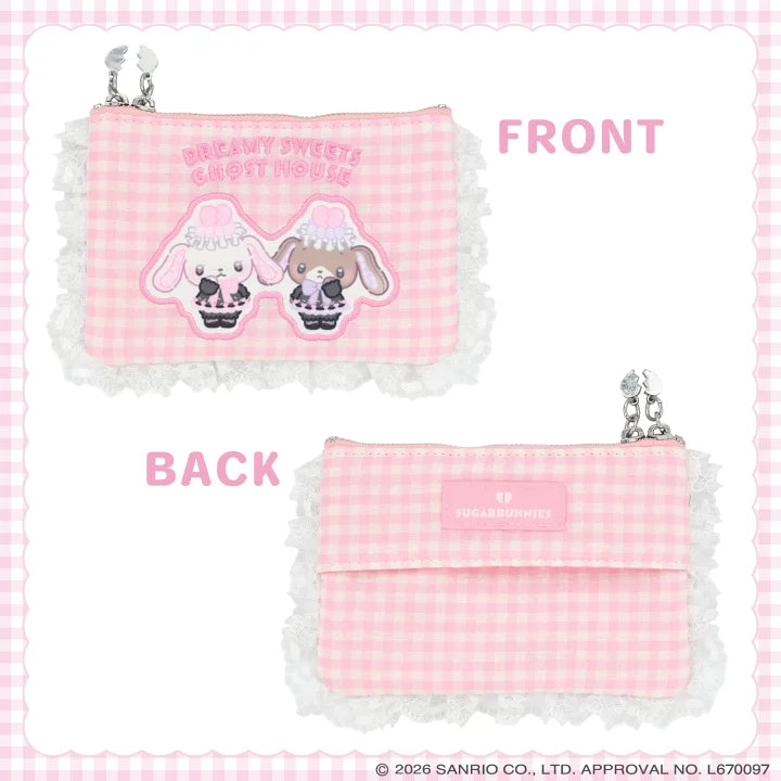 Sanrio Gingham check tissue pouch (Dreamy Sweet Ghost House)
