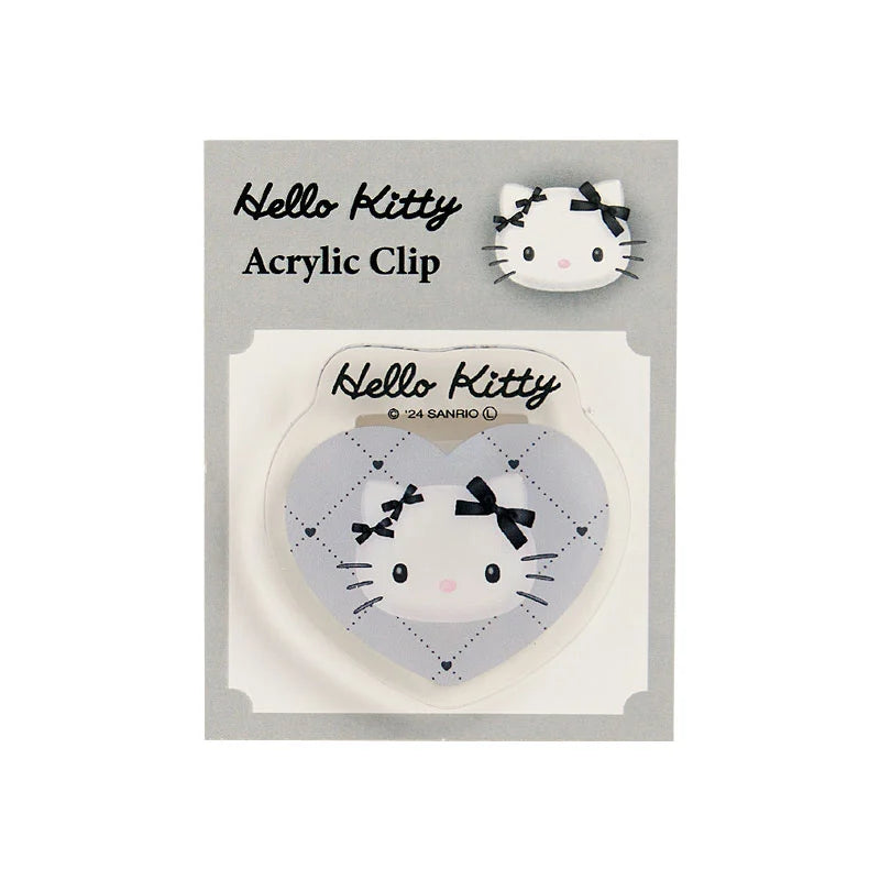 Sanrio Hello Kitty Acrylic clip (monotone)