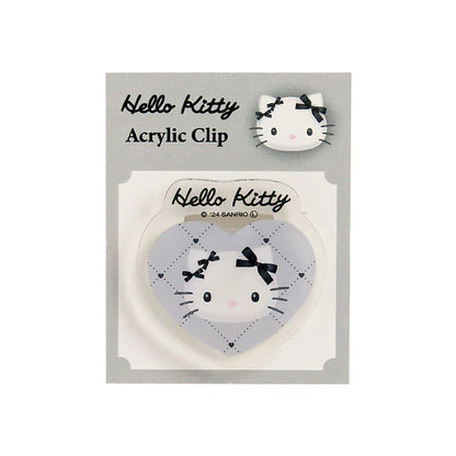 Sanrio Hello Kitty Acrylic clip (monotone)