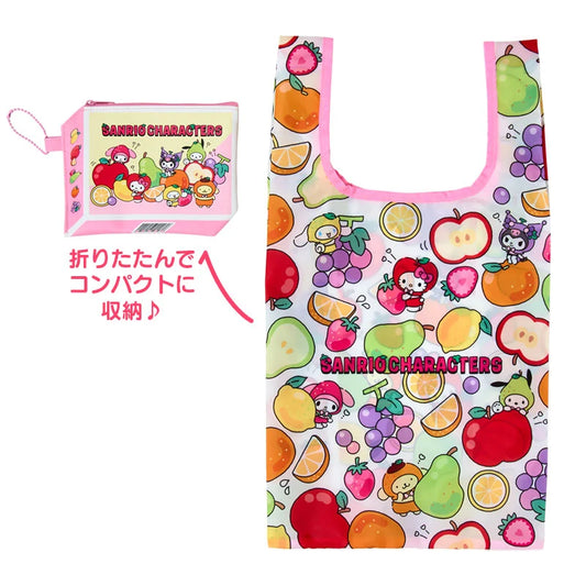 Sanrio Characters  Eco-friendly bag with case (fruit design)