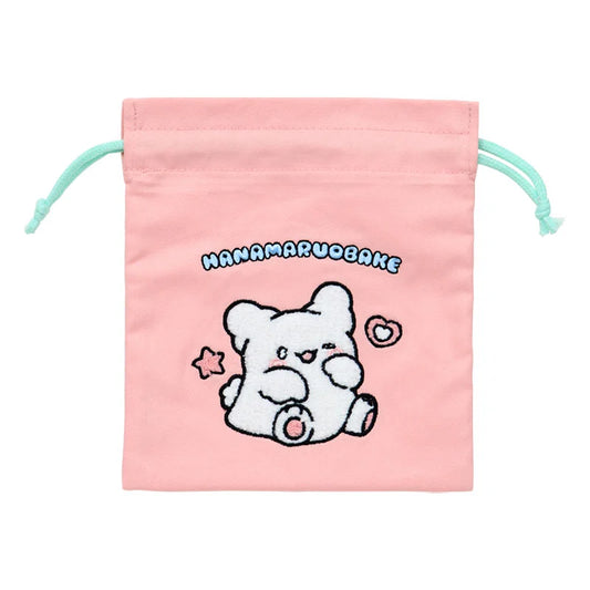 Sanrio Hanamaruobake Sagara Embroidery Pink Drawstring (Pastel Sweets Pop)