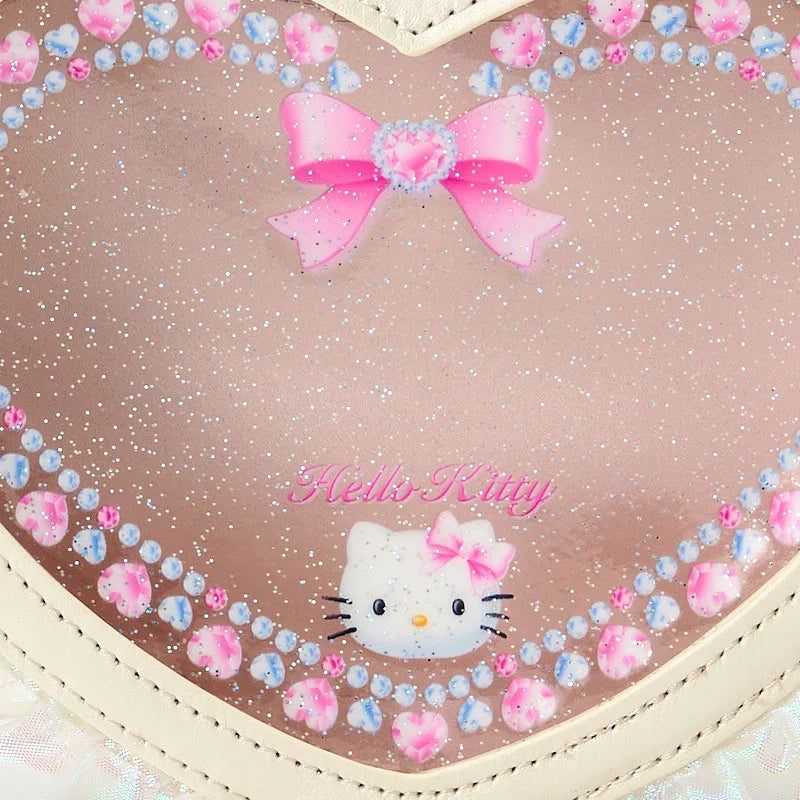 Sanrio Heart-shaped clear pouch (ballet core)