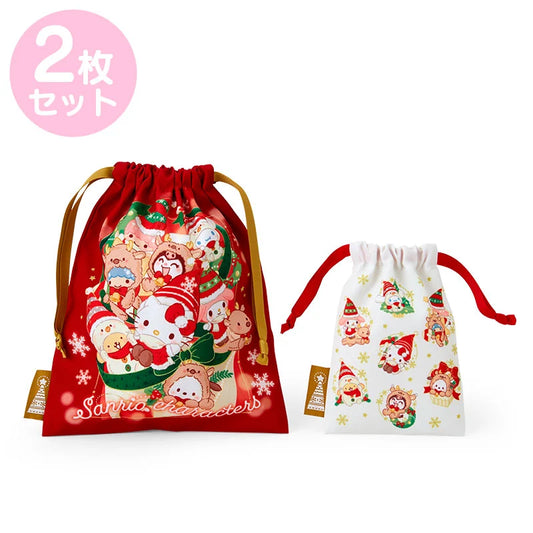 Sanrio Characters  Drawstring set (Christmas)