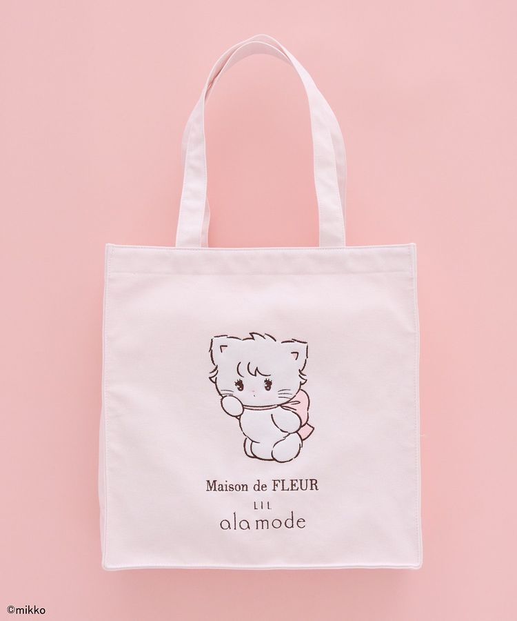 [Limited] Maison de FLEUR x Mikko Illustrations「Lil ala mode」 Square tote bag