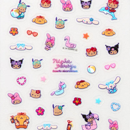 Sanrio Characters  Deco Petit Sticker (Night Party)