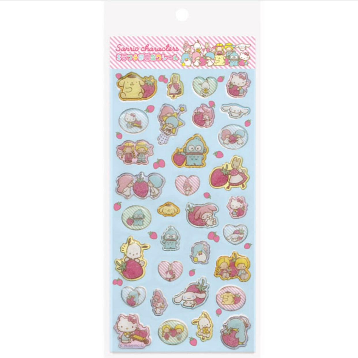 Sanrio Characters  Kirafuchi resin filling Sticker (Strawberry's house)