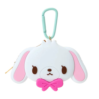 Sanrio Sugarbunnies Face-shaped silicone mini pouch (Biscuit)