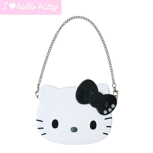 Sanrio Hello Kitty Black Double-sided mirror with chain (I Love Hello Kitty)