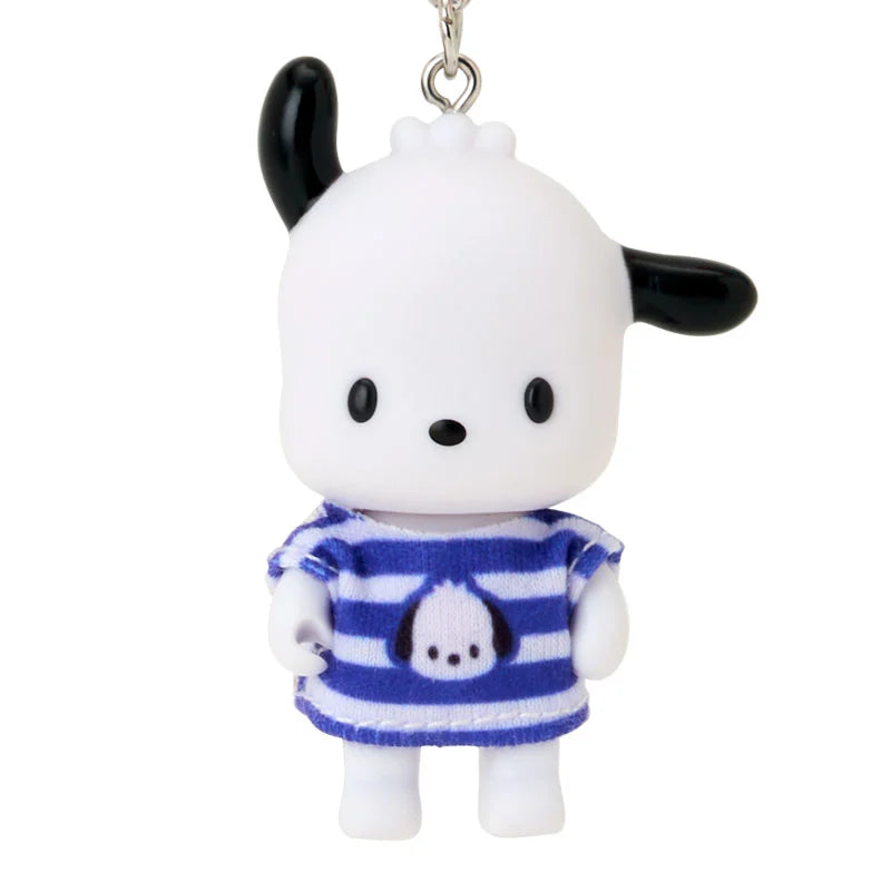 Sanrio Pochacco Keychain with change of clothes (Okigae design)