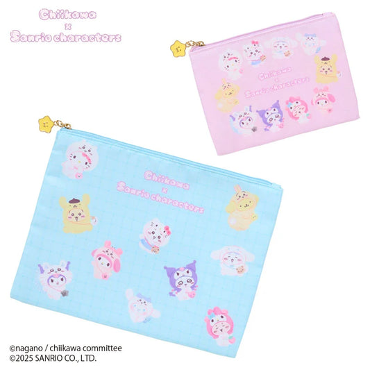 Sanrio Characters Chiikawa Flat Pouch Set of 2
