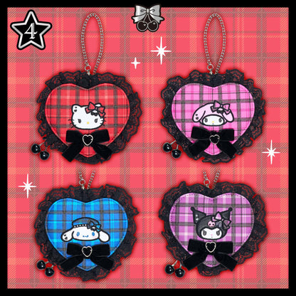 Sanrio Mini Pouch Charm (Sweet Rock 'n' Check)