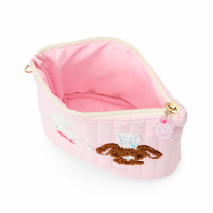 Sanrio Sugarbunnies Sagara Pink Embroidery Pouch (Love Sweets)