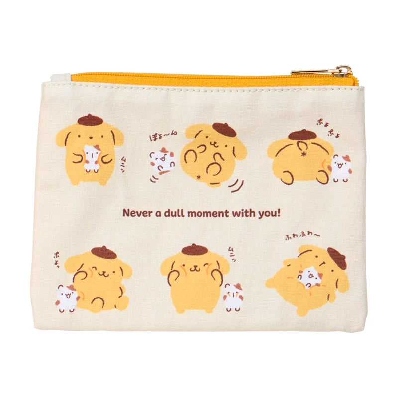 Sanrio Pompompurin Set of 2 flat pouches (Purin and Muffin Nakayoshi Time)