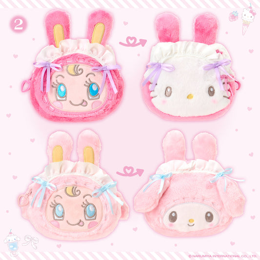 Mezzo piano x Sanrio Characters Face-shaped Pouch