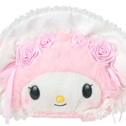 Sanrio My Melody Face-shaped pouch (white frill)