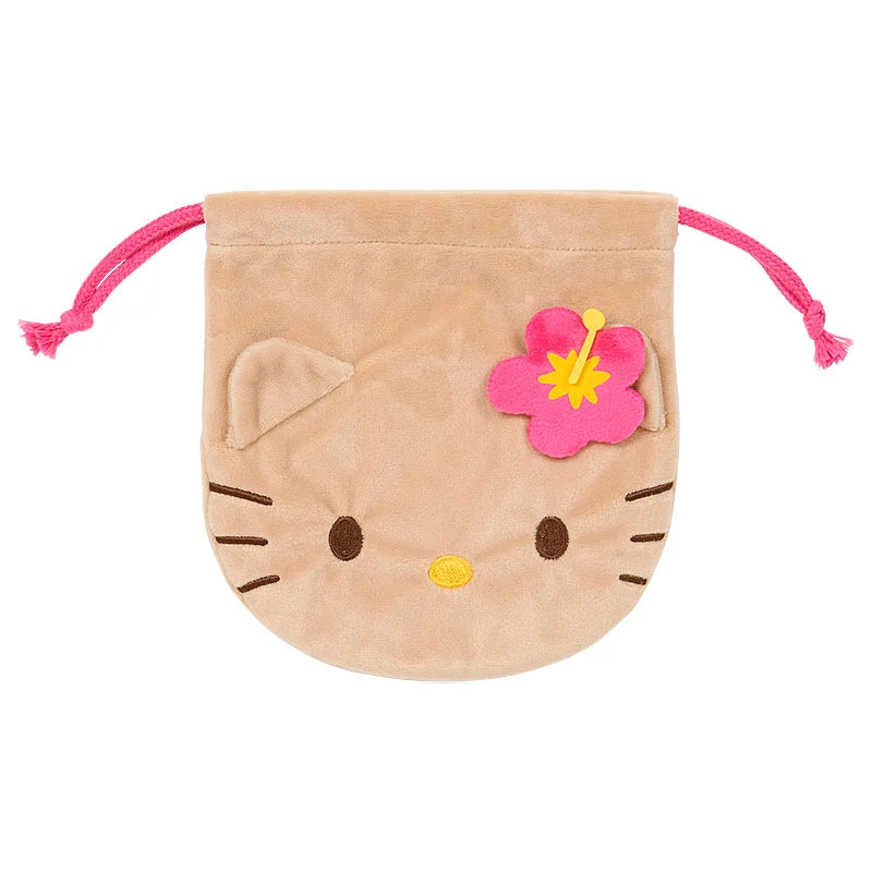 Sanrio Hello Kitty Stuffed toy drawstring bag (sunburn)