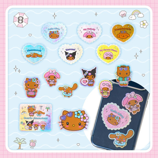 Sanrio Sticker Set (Kirameki Summer Pool)