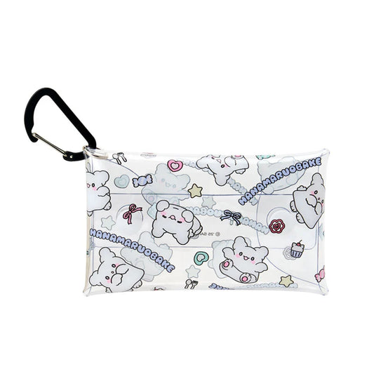 Sanrio Hanamaruobake Clear Multi Case Flyer (Pastel Sweets Pop)