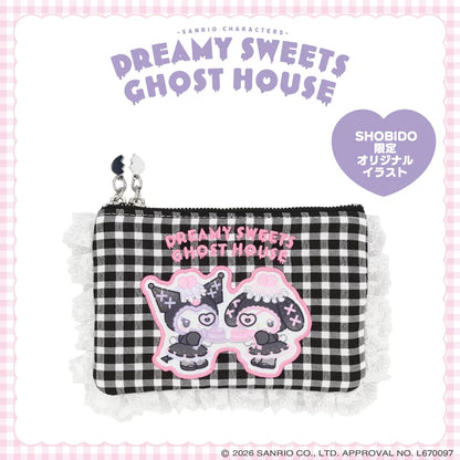 Sanrio Gingham check tissue pouch (Dreamy Sweet Ghost House)