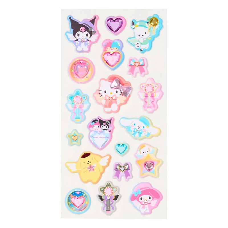 Sanrio Characters Jewel Marshmallow Stickers (Pink)