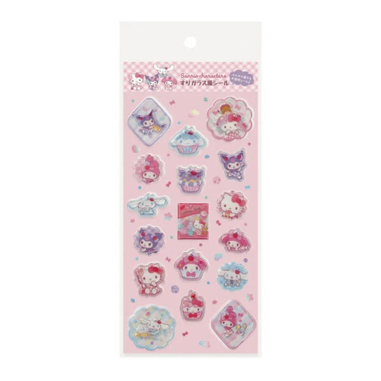 Sanrio Characters  Frosted glass-style Sticker (Sweets)