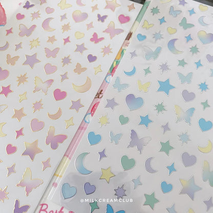 Very Kawaii Heart / Butterfly / Star Deco Sticker