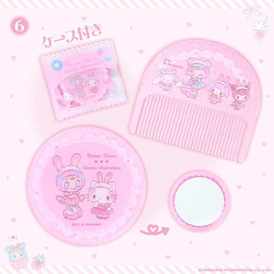 Mezzo piano x Sanrio Characters Mirror & Comb Set with Case