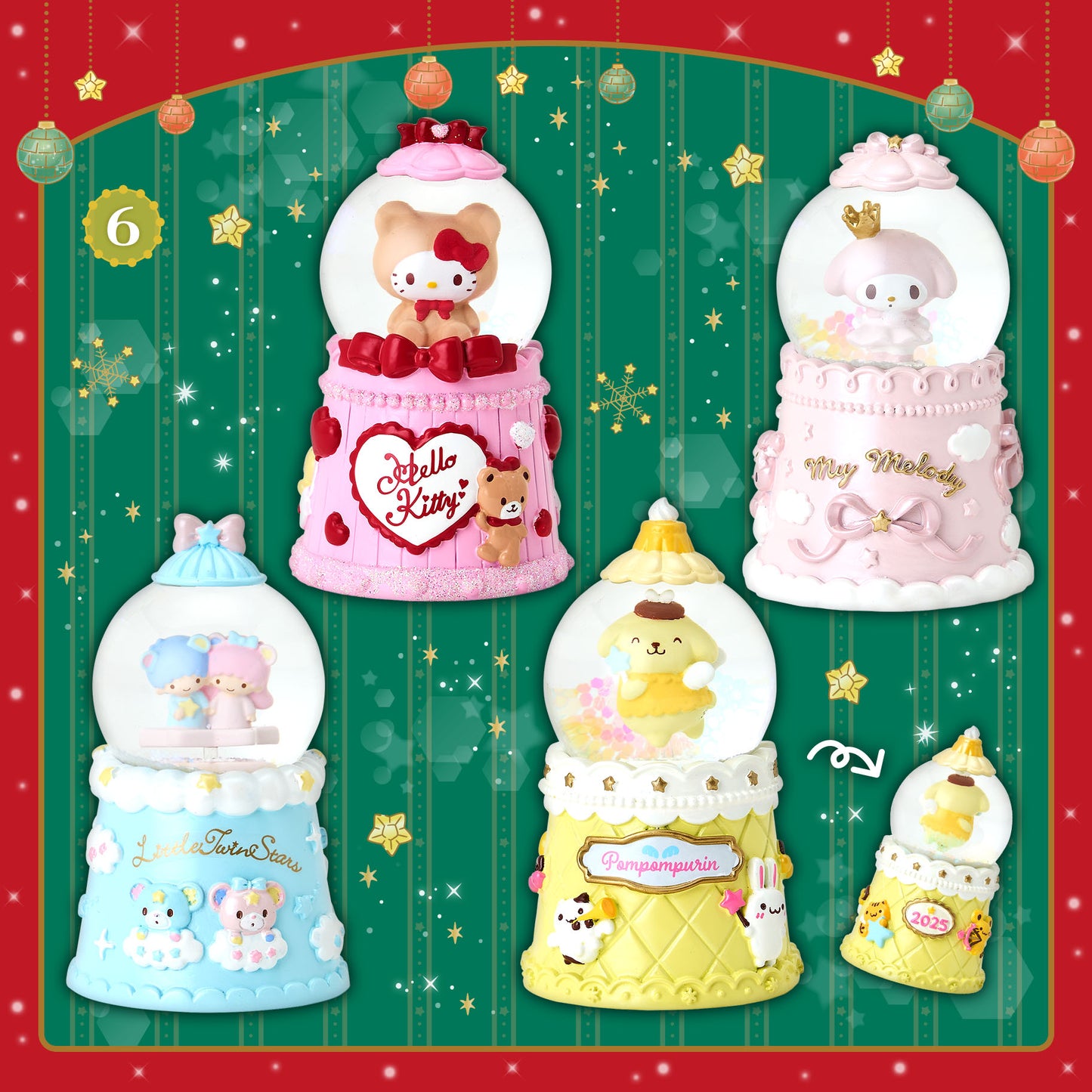 Sanrio Snow Globe S 2025 (Christmas)