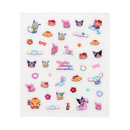 Sanrio Characters  Deco Petit Sticker (Night Party)