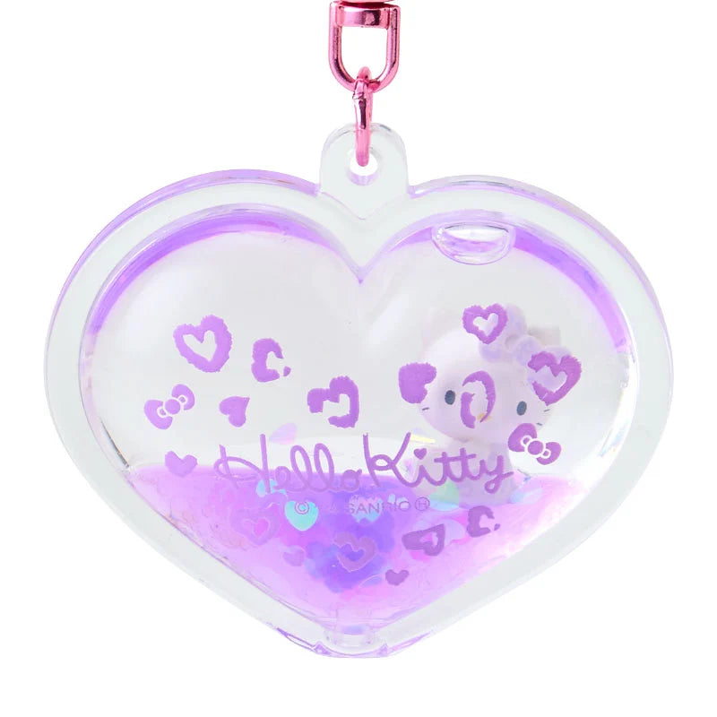 Sanrio Hello Kitty Gal Dome Keychain (Leopard) Purple