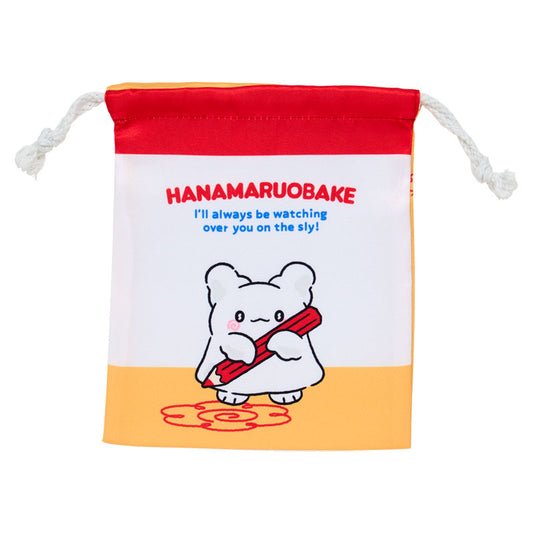 Sanrio Hanamaruobake Drawstring Bag (White)