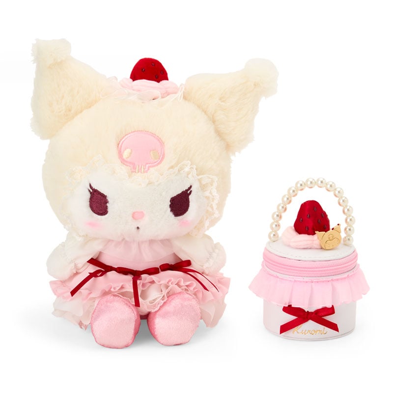 Sanrio Stuffed toy & accessory case set (Strawberry whipped cake)